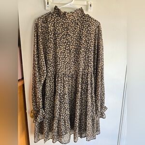Dress Forum Floral Swing Long Sleeve Dress NWT Small